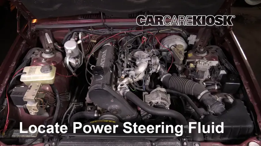 1992 Volvo 740 2.3L 4 Cyl. Wagon Power Steering Fluid Add Fluid